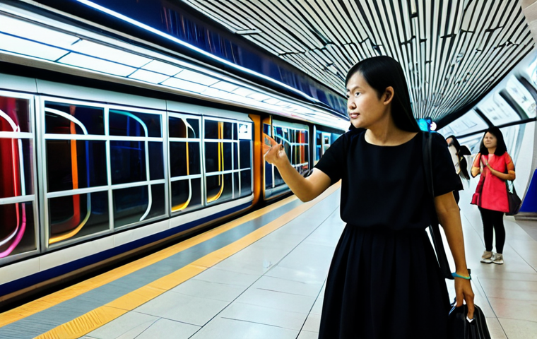 지하철 아트의 지역 문화 표현 - Ancient Hue Inspired Subway Mosaic**

"An underground subway platform in Hue, Vietnam. The walls are...