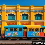 지하철 아트와 지역 사회 - A vibrant metro station wall mural in Ho Chi Minh City, showcasing traditional Vietnamese folk art c...